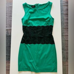 Bebe Emerald Green Lace Dress